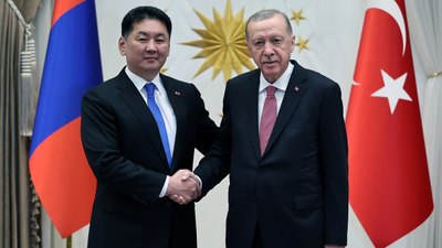 Cumhurbaşkanı Erdoğan ile Moğol mevkidaşı Ukhnaa'dan ortak açıklama