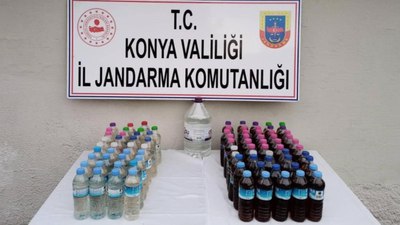 Konya'da sahte içki operasyonu: 2 adrese polis baskını