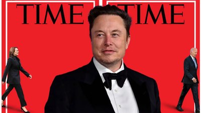 Time'dan tartışma yaratan kapak tasarımı: Elon Musk başkanlık koltuğunda