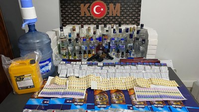 Kütahya’da sahte alkol ve sigara operasyonu