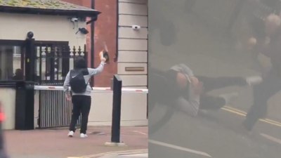 Londra'daki Türk Konsolosluğu önünde Kur'an-ı Kerim yakıldı