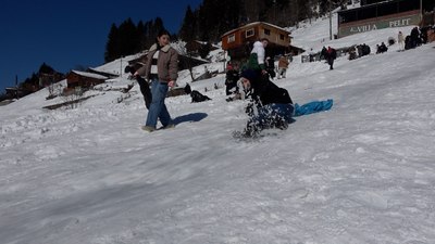 Rize Ayder Yaylası'nda kar festivali