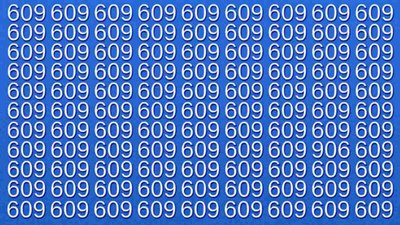 IQ Testi: 609'u Herkes Gördü! Keskin Zekalıların Sadece %2'si 906 Sayısını Görebilecek...