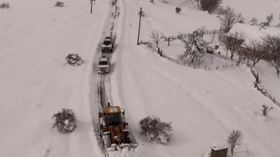 Erzincan'da 524 köy yolu kardan kapalı