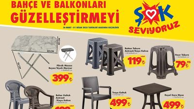İster bahçeye, ister balkona! ŞOK'a tabure, masa, sandalye geliyor; İşte fiyatları....