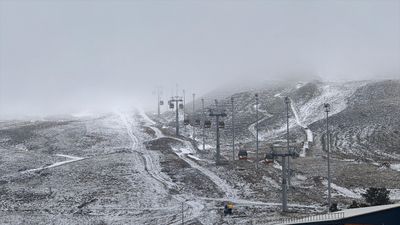 Erciyes'e nisan ayında kar yağdı