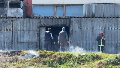 İstanbul'da fabrika deposunda yangın