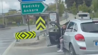 İstanbul'da trafikte tartışma: Gel, erkeksin ya hani