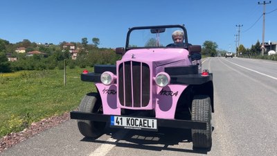 Kocaeli'de çapa motorundan nostaljik otomobil yapıldı