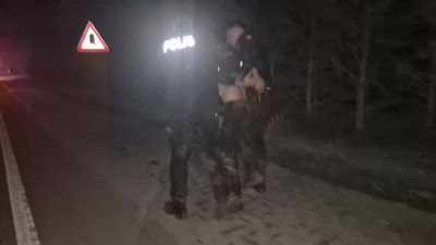 Bartın'da polisler ve bir şüpheli arasındaki kovalamaca bataklıkta bitti