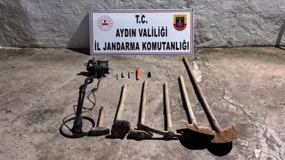 Aydın'da define avcıları suçüstü yakalandı