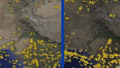 Hindistan ve Pakistan hava sahasında sivil uçuş trafiği azaldı