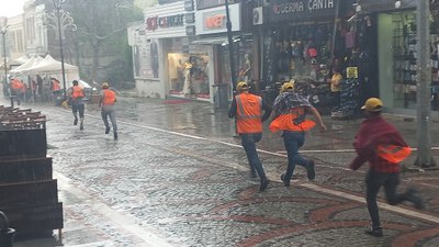Edirne'de şiddetli yağış ve dolu