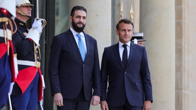 Macron, Ahmed Şara’yı ağırladı