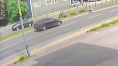 Zonguldak'ta motosiklet takla attı