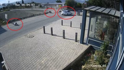 Hatay'da kazada metrelerce havaya uçtular
