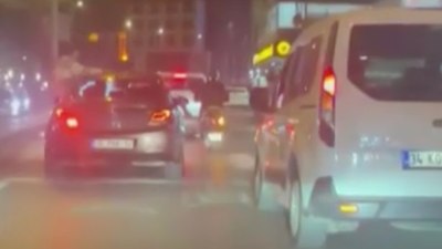 İstanbul'da düğün konvoyları diğer sürücülere zorluk yaşattı