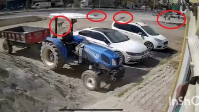 Mardin'de okuldan çıkan öğrencilerin başıboş köpeklerin saldırısından kurtulduğu anlar