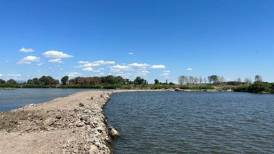 Meriç Nehri'ne deniz suyu karışmaması için set çekildi