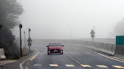 Bolu Dağı'nda trafik sise teslim