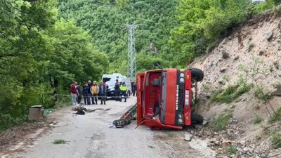 Artvin'de iş makinesi kaza yaptı: 1 ölü