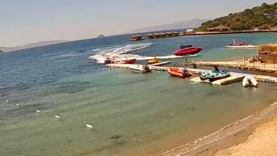 Muğla'da su sporu kazası kamerada