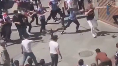 Türkiye Kupası finali öncesi iki takım taraftarları birbirine girdi