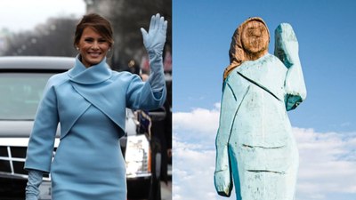 Melania Trump’ın Slovenya’daki heykeli kayboldu