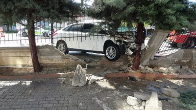 Malatya'da kaza yapan araç alevlere teslim oldu