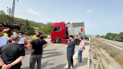 Bursa'da arı ısırdı, sürücü şoka girdi