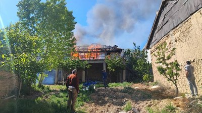 Uşak'ta 92 yaşındaki adam yangında can verdi
