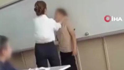 İstanbul'da okulda öğretmenden öğrenciye şiddet kamerada