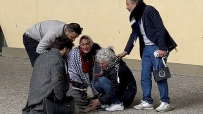 AB Komisyonu önünde 'Gazze'ye ağıt