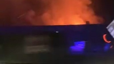 Bursa'da mobilya imalathanesinde yangın paniği