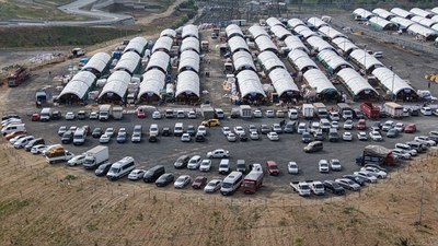 Kurban Satış merkezindeki hareketlilik havadan görüntülendi