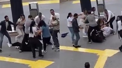 Mersin'de kadınlar tekme tokat kavga etti