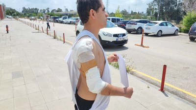 Adana'da kurt köpeğinin saldırısına uğradı