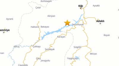 Bingöl'de 4.3 büyüklüğünde deprem