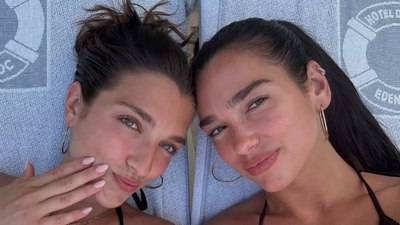 Dua Lipa'nın bir küçüğünü görenin nutku tutuldu! İşte Rina Lipa ve pozları...