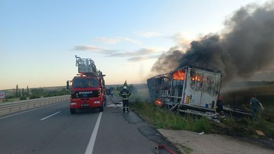 Çanakkale'de yanan tırın şoförü 3 promil alkol çıktı
