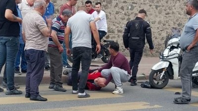 Tekirdağ'da motosikletli sürücü yayaya çarptı