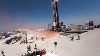 Gabar'da sondaj kulesinde patlama tatbikatı
