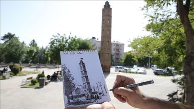 Siirt’in güzelliklerini fırçasıyla keşfediyor