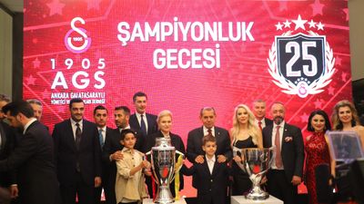 Galatasaray, 25. şampiyonluğunu Ankara'da kutladı