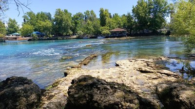 Manavgat Şelalesi'nde su seviyesi düştü: Kara göründü