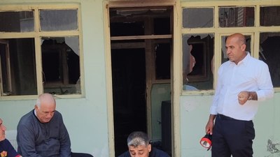 Muş’ta tek katlı evde yangın çıktı