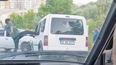 Hatay'da trafik magandaları kamerada