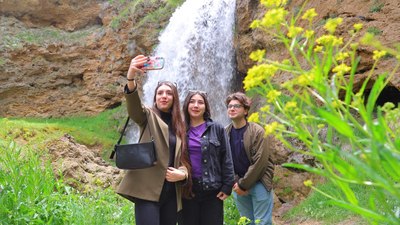 Bayburt'ta Sırakayalar Şelalesi ilgi görüyor