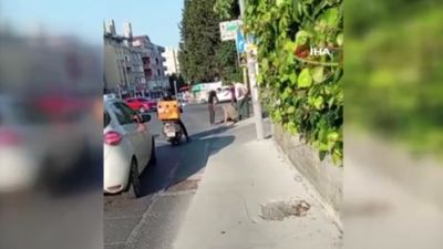 İstanbul'da eşini takip eden sapığı darbetti