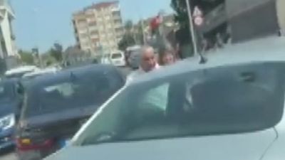 Ataşehir'de karı kocanın saldırdığı sürücü kaza yaptı